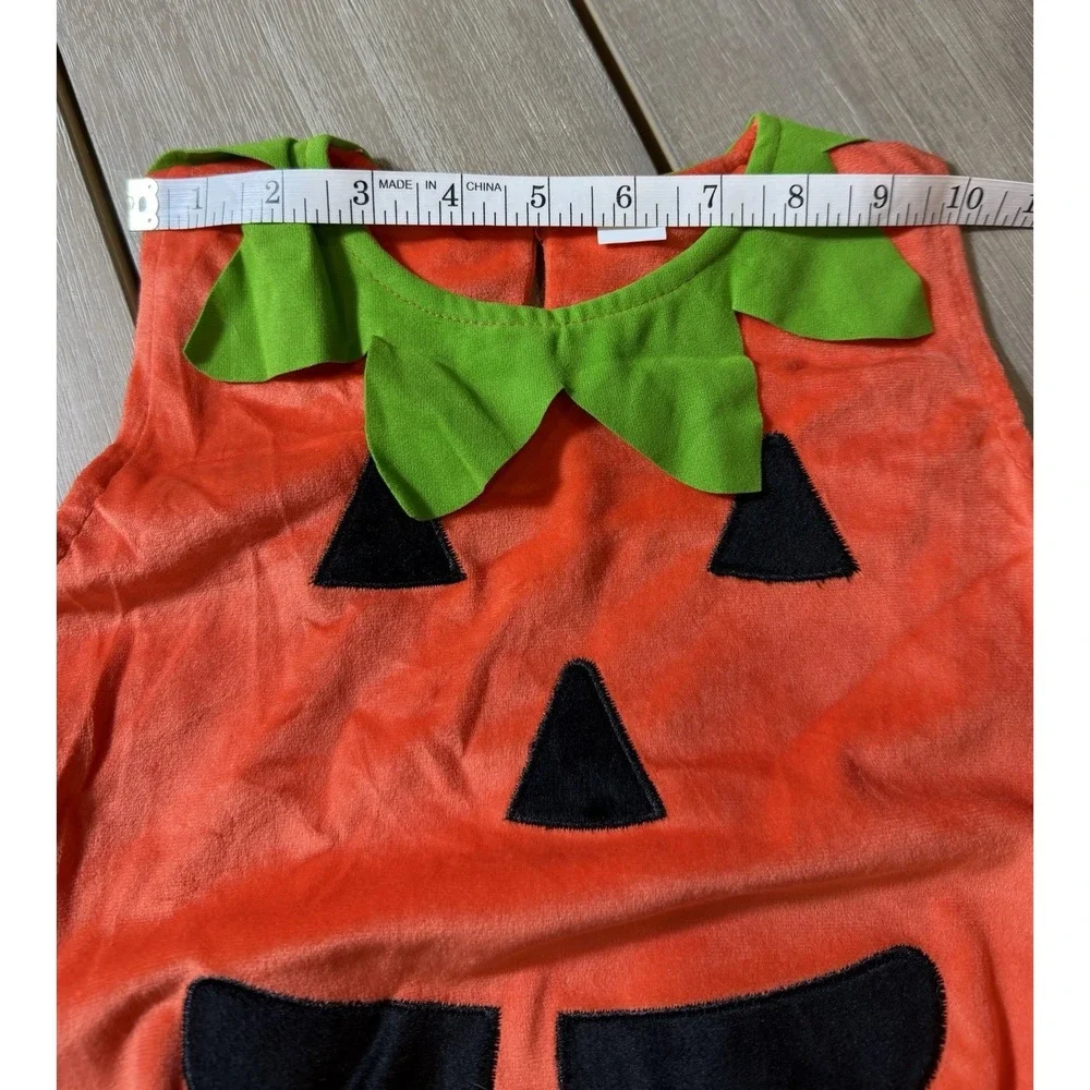 Pumpkin Baby Unisex Costume Pumpkin Romper Halloween DressUp Set Toddler Cosplay